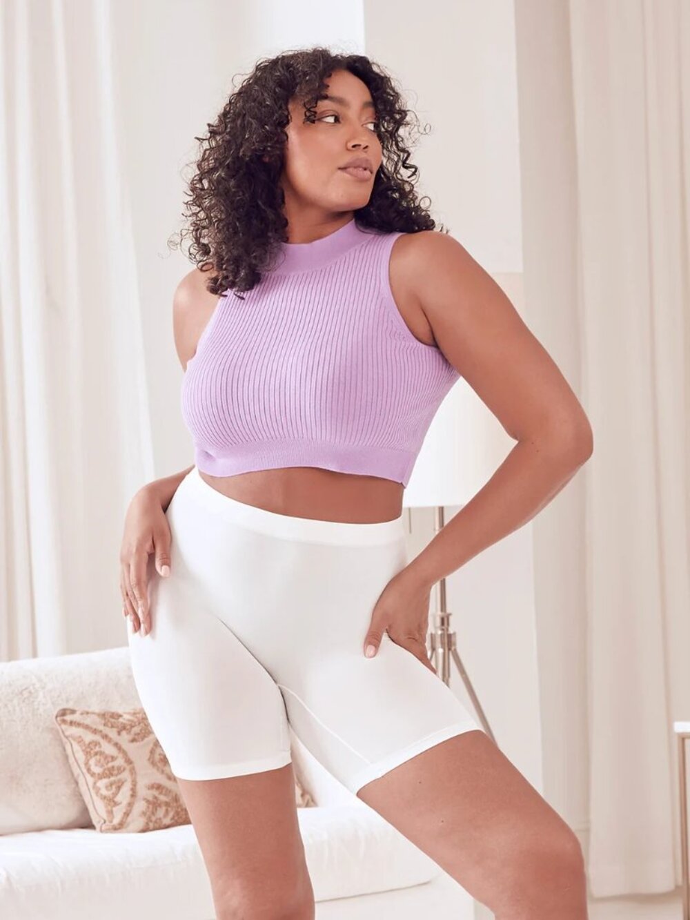 NEW The Thigh Society The WhispAir Cooling Anti-Chafe Slip Short Halo 7" 3XL/4XL